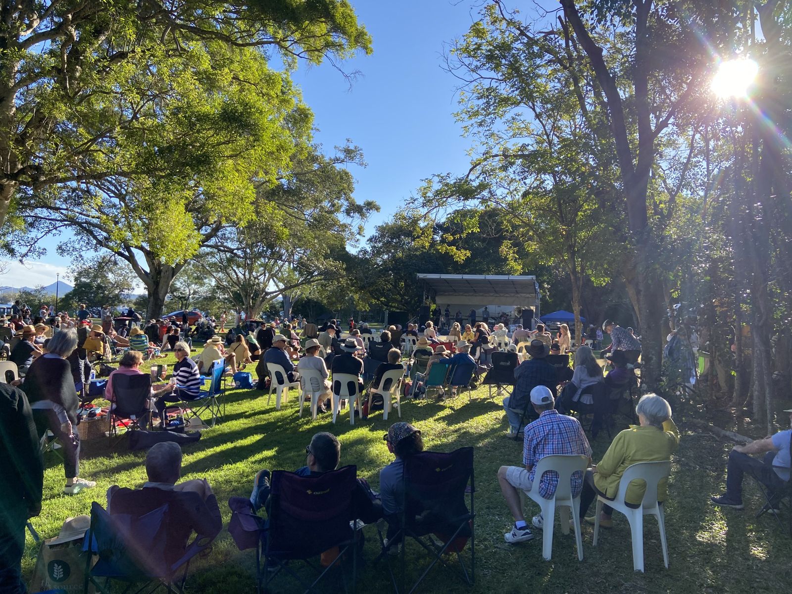 Crowd at Jazz in the Park during Noosa Alive
